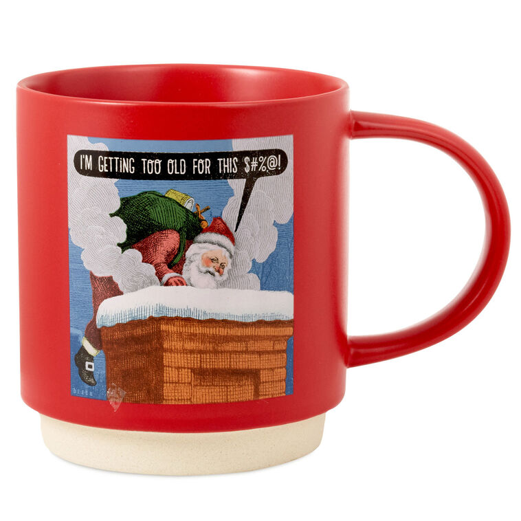 Shoebox Too Old for This Santa Funny Mug, 20 oz