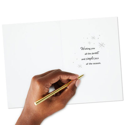 Snowman on Blue Boxed Christmas Cards, Pack of 16