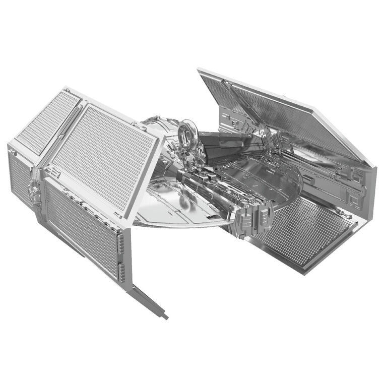 Mini Darth Vader’s TIE Fighter ornament, shiny silver Star Wars spaceship, Hallmark Keepsake Christmas collectible

