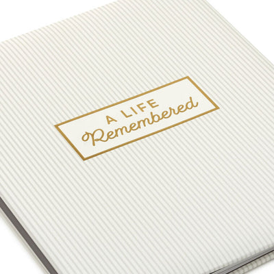 Hallmark Hallmark A Life Remembered Taupe Striped Refillable Pho