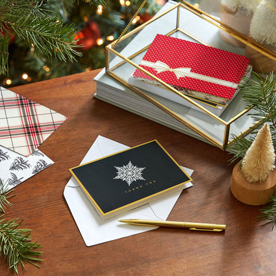 Festive Blank Assorted Boxed Holiday Note Cards, Pack of 24