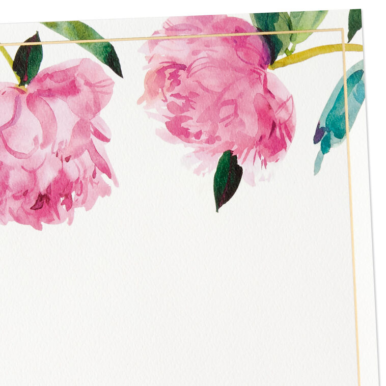 Pink Peonies Stationery Set, Box of 20