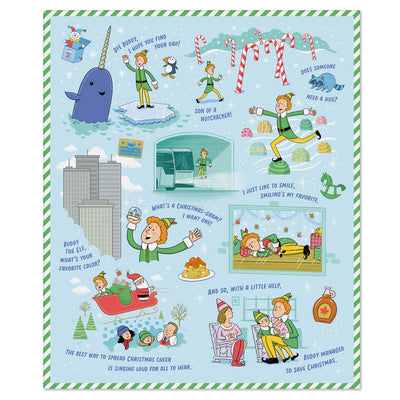 Elf Journey to New York Throw Blanket, 50x60