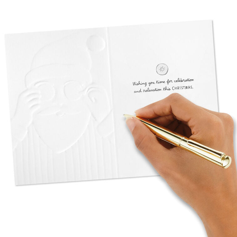 Self-Care Santa Packaged Christmas Cards, Set of 5