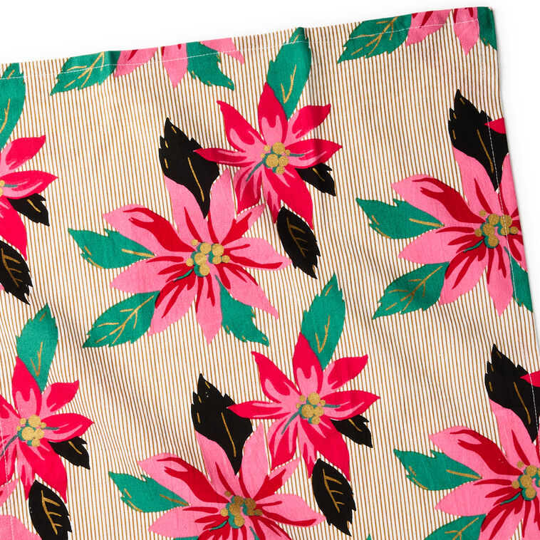 Lacey Chabert Collection Vibrant Poinsettias Tea Towel, 18x26