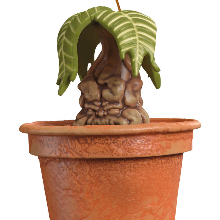 Mandrake ornament, Harry Potter magical plant in terra-cotta pot, sound feature, Hallmark Keepsake, Christmas tree decoration.