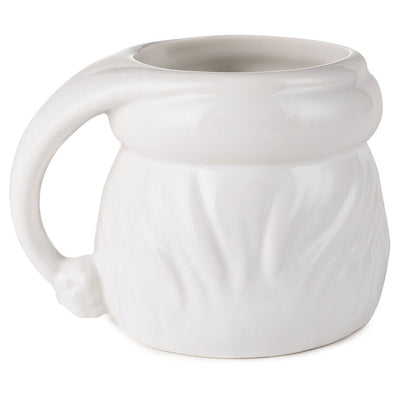 White Sculpted Santa Mug, 8 oz.