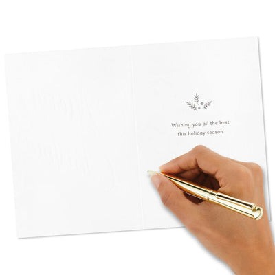 Elegant Script Boxed Christmas Cards, Pack of 10