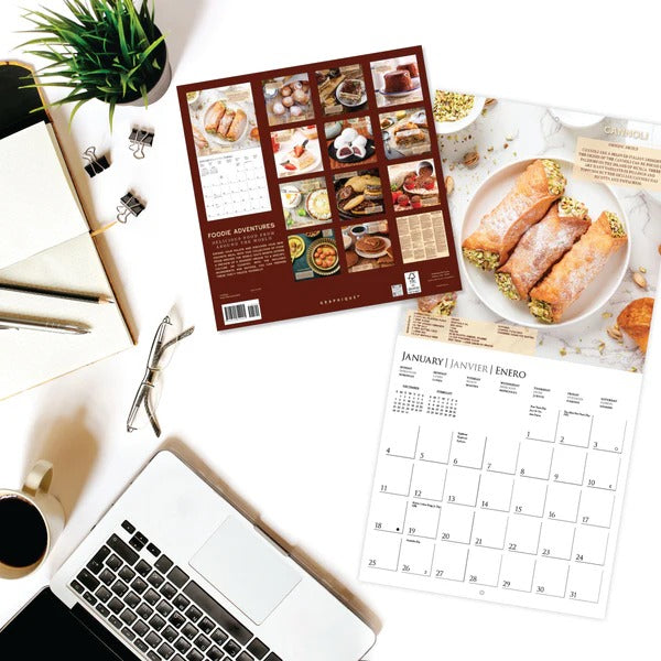 Foodie Adventures 12 x 12 Wall Calendar