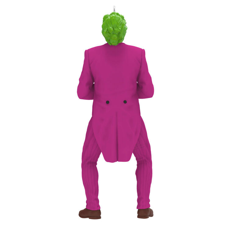 The Joker ornament, classic Batman TV series, fuchsia suit, green shirt, Hallmark Keepsake, Christmas decoration, comic book villain.