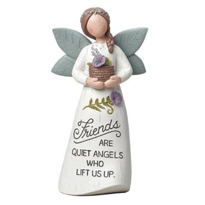 Angel With Flower Pot Figurine