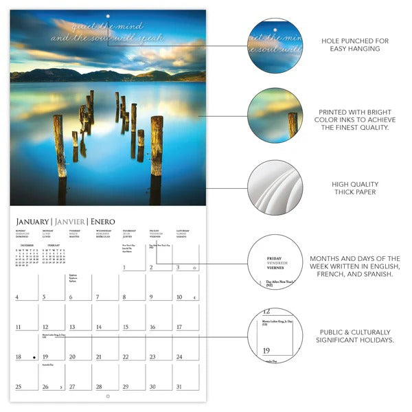 Serenity 12 x 12 Wall Calendar
