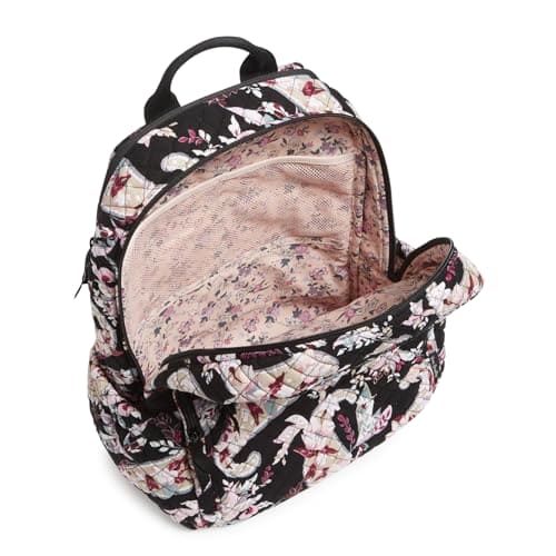 Vera Bradley Campus Backpack in Botanical Paisley with quilted recycled cotton and multiple compartments