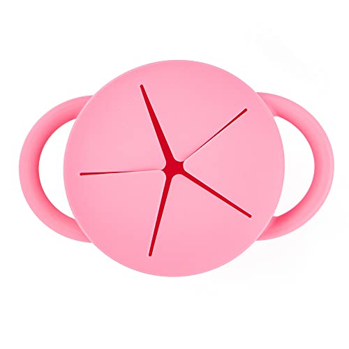 Bella Tunno Miss Sunshine Snack Cup with mess-proof lid, soft silicone opening, and easy-grip handles.
