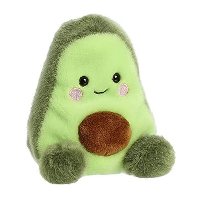 Green plush avocado with a brown pit.