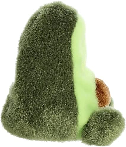 Green plush avocado with a brown pit.