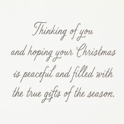 Wreath With Gold Berries Boxed Christmas Cards, Pack of 16