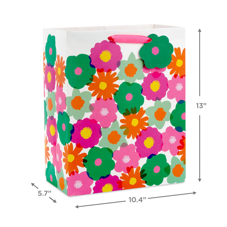 13" Whimsical Blooms Large Gift Bag