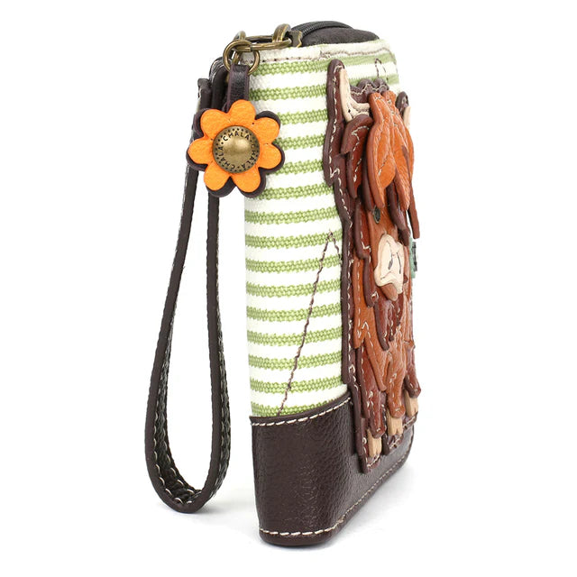 Zip-Around Wallet- Highland Cow