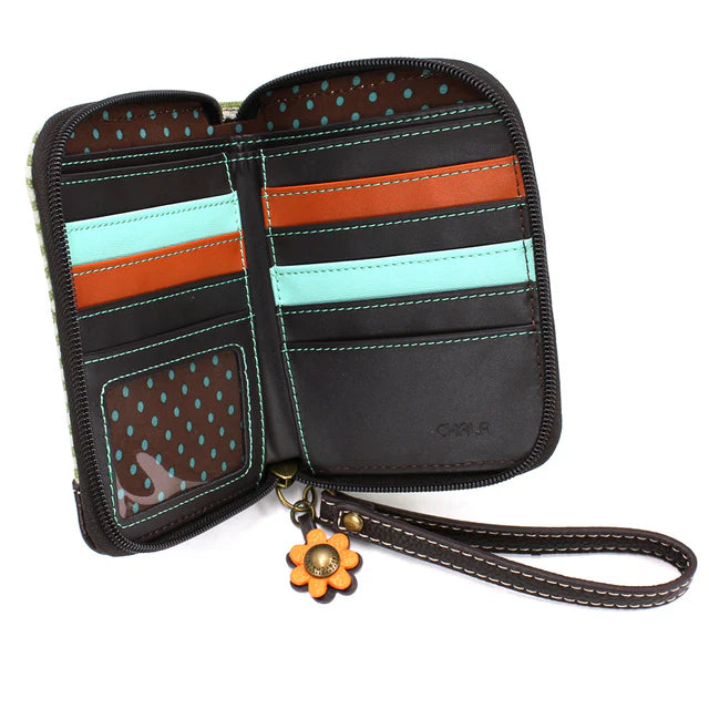 Zip-Around Wallet- Highland Cow