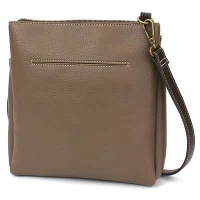  Brown Chala Merry Messenger bag with French Bulldog design and RFID protection.