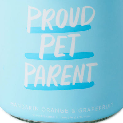 Proud pet parent mandarin orange and grapefruit scented jar candle, 7 oz.