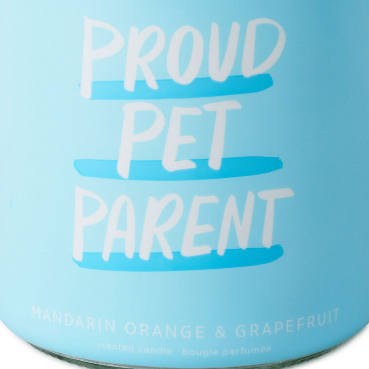 Proud pet parent mandarin orange and grapefruit scented jar candle, 7 oz.