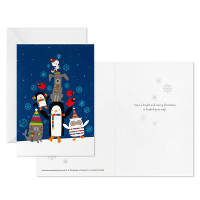 UNICEF Cute Critter Pyramid Boxed Christmas Cards, Pack of 12