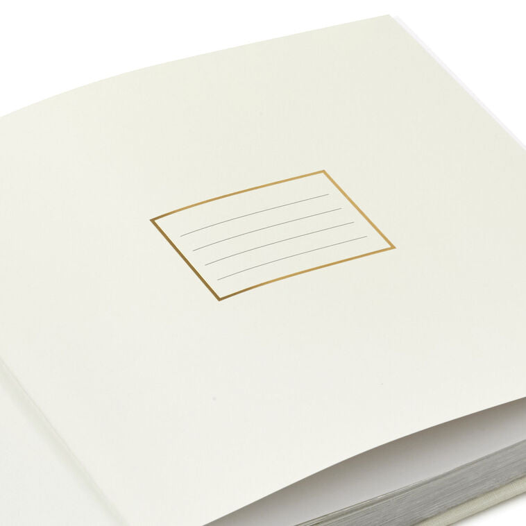 Today, Tomorrow, Always Gold on Cream Linen Photo Album