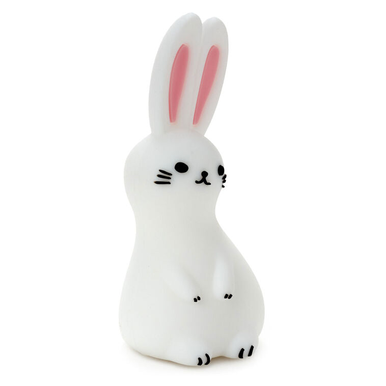 White bunny-shaped silicone drink charm, fits inside Charmers glasses; perfect for Easter celebrations or spring gatherings.