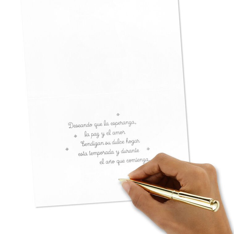 Three Little Angels Spanish-Language Boxed Christmas Cards, Pack of 16