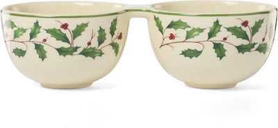 Holiday double dip bowl