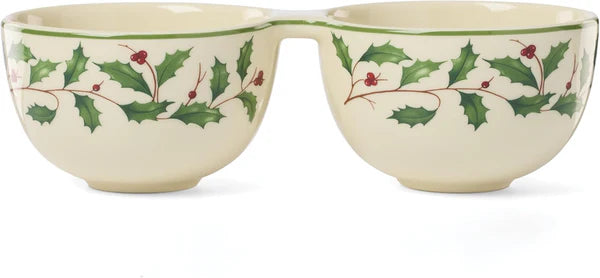 Holiday double dip bowl