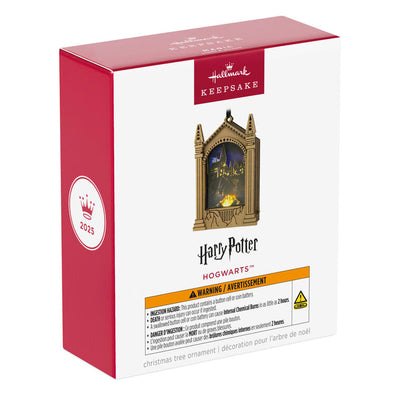 Hogwarts ornament, Harry Potter castle, musical papercraft design with lights, Hallmark Keepsake, Christmas tree decoration, wizarding collectible.