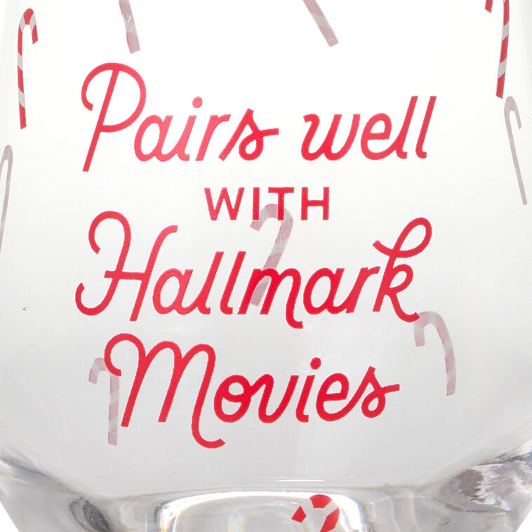Hallmark Channel Pairs Well With Hallmark Movies Stemless Wine Glass, 14.5 oz