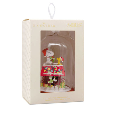 Peanuts® Snoopy's Doghouse Cloche Glass and Paper Hallmark Ornament