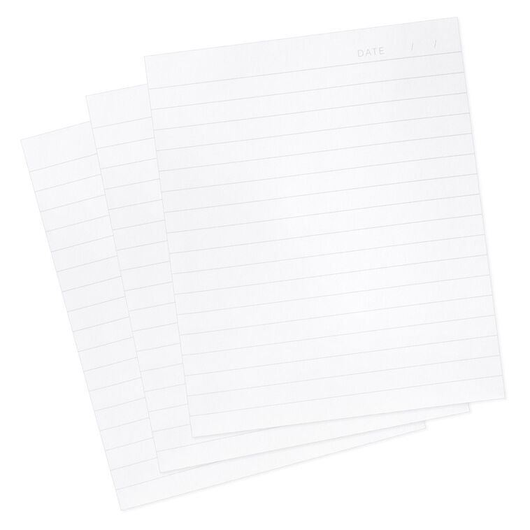 Pastel pink faux leather list pad with gold foil honeycomb design and lined, perforated pages.
