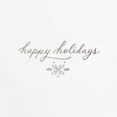 The Season's Gifts Lettering on Green Boxed Christmas Cards, Pack of 16