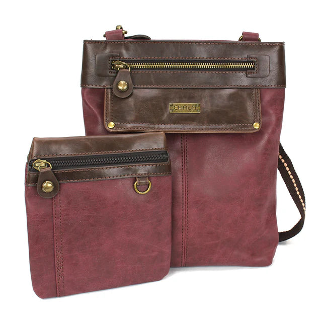 Gemini Xbody Bag- Burgundy