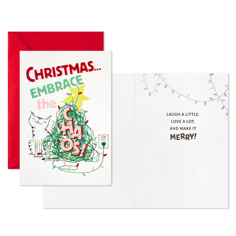 Embrace the Chaos Boxed Christmas Cards, Pack of 16