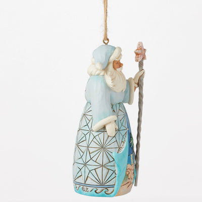 Santa with Starfish Cane Orn