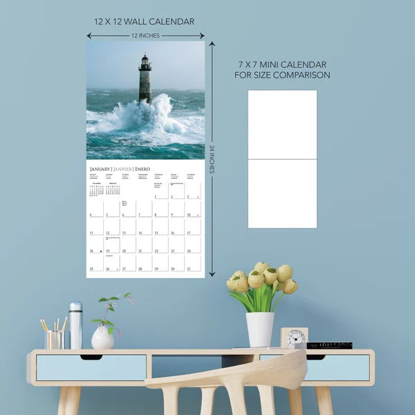 Lighthouses 12 x 12 Wall Calendar