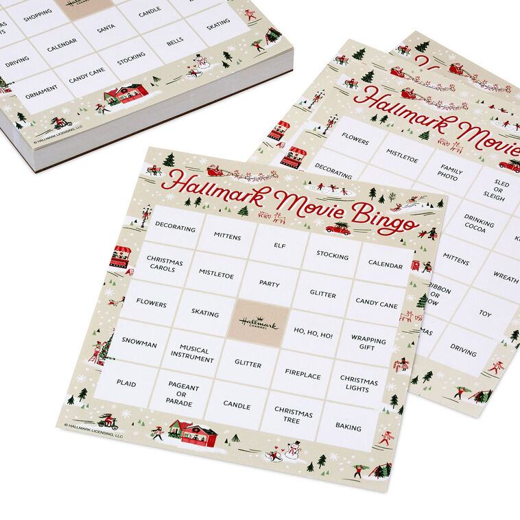 Hallmark Channel Christmas Movie Bingo Game Pad