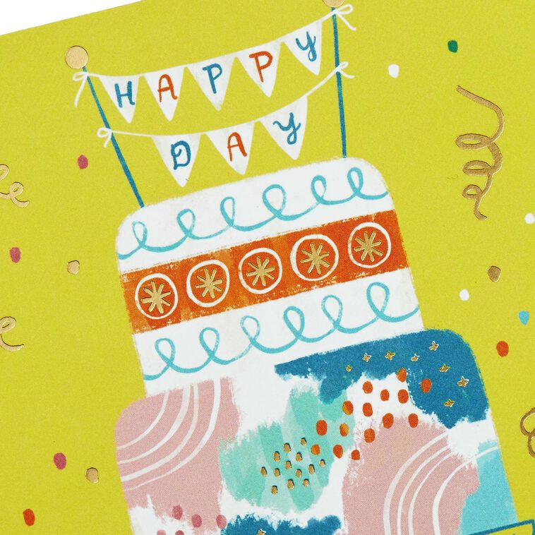 Assorted whimsical note cards with gold foil accents in multiple designs, includes envelopes and reusable caddy.