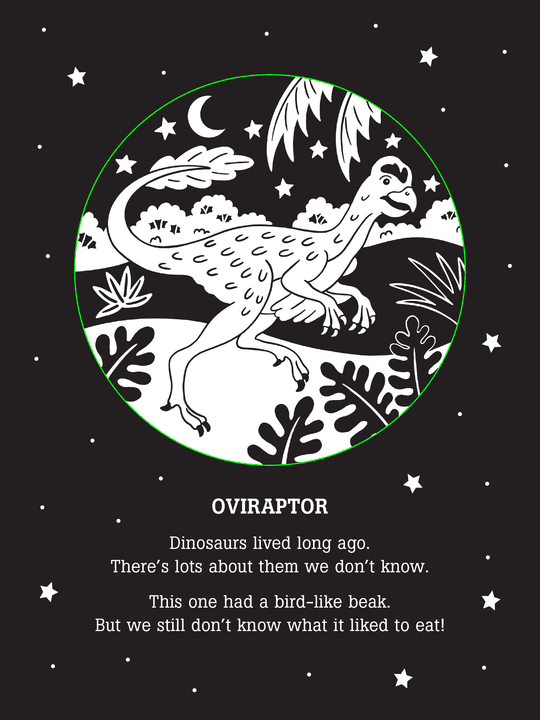 Peter Pauper Press Dinos After Dark shadow book with dinosaur rhymes and light-up shadow play, ages 3 to 9.