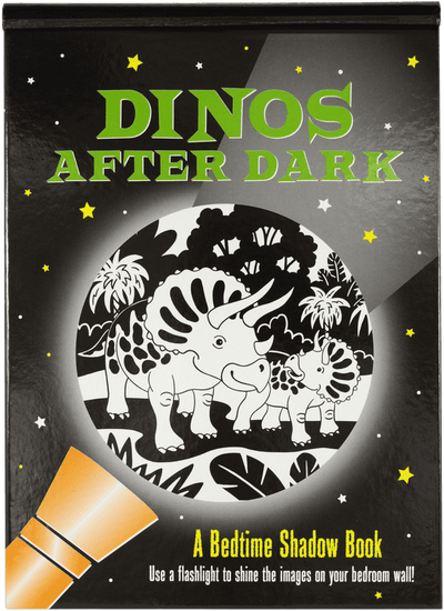 Peter Pauper Press Dinos After Dark shadow book with dinosaur rhymes and light-up shadow play, ages 3 to 9.
