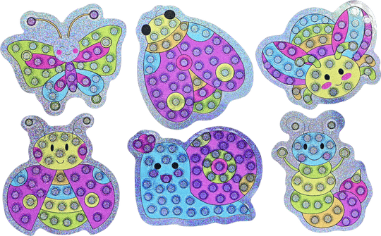 Peter Pauper Press Big Gem Painting Sticker Kit with over 1,000 colorful gems, 24 sticker designs, styluses, wax pads, and trays.