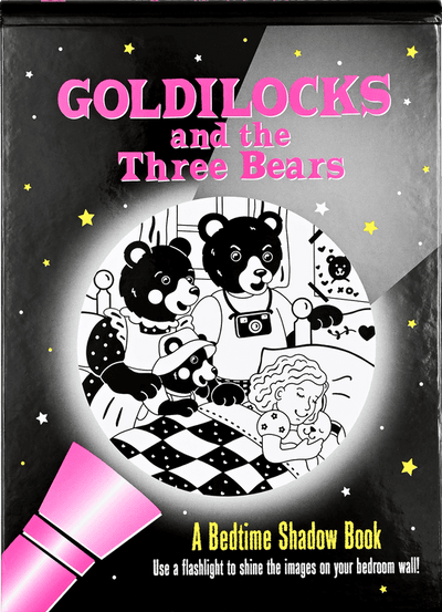 Peter Pauper Press Goldilocks bedtime shadow book with light-up story projections for kids aged 3 to 9, sturdy wire-o binding.