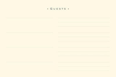Peter Pauper Press Sea Foam Guest Book with embossed ''Guests'' cover, 96 pages, acid-free archival-quality paper, ribbon bookmark, and bookbound hardcover.