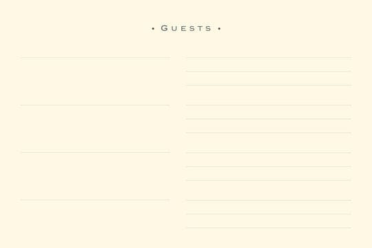 Peter Pauper Press Sea Foam Guest Book with embossed &